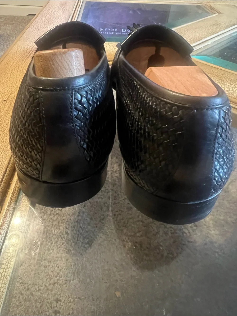 Salvatore Ferragamo Men's Black Tassel Kiltie Leather Loafers 11.5B